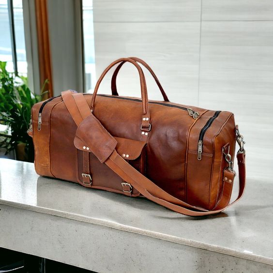 IndiFash Leather Duffle Bag - Premium Quality and Versatility thumbnail 2