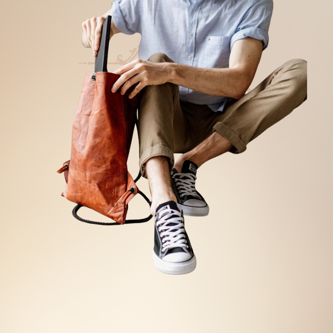 IndiFash -Leather 12*16 inch Gym Bag | 100% Genuine Leather thumbnail 4