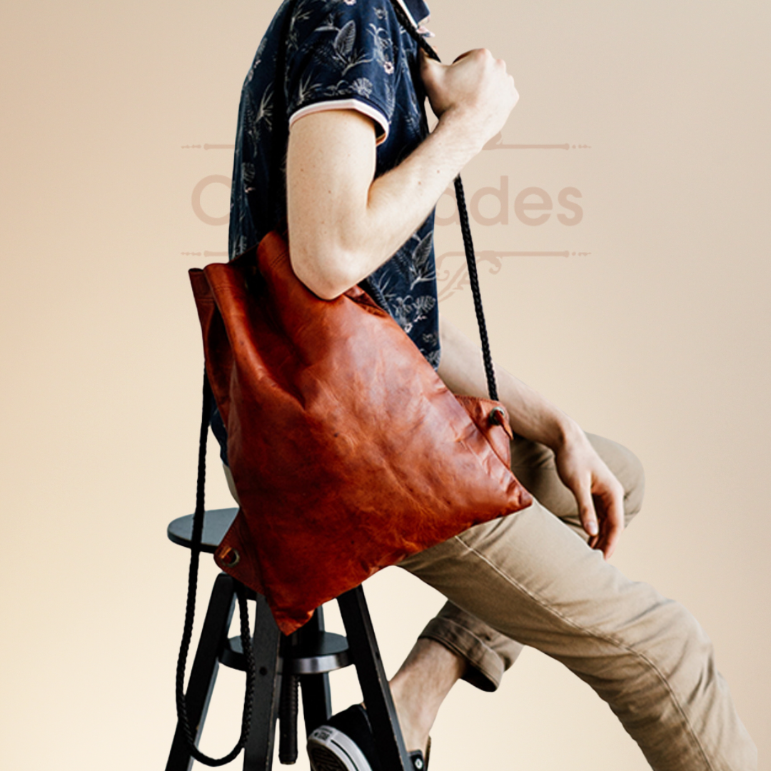 IndiFash -Leather 12*16 inch Gym Bag | 100% Genuine Leather thumbnail 6