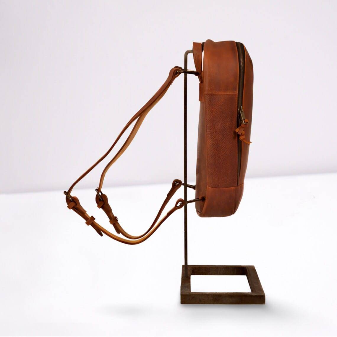 IndiFash - Leather Laptop Backpack for the Modern Professional. Buffalo leather bag, and Built to Last. college bag-Zaw Trading thumbnail 2