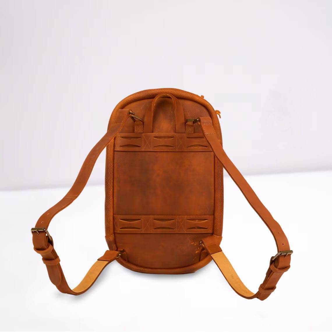 IndiFash - Leather Laptop Backpack for the Modern Professional. Buffalo leather bag, and Built to Last. college bag-Zaw Trading thumbnail 3