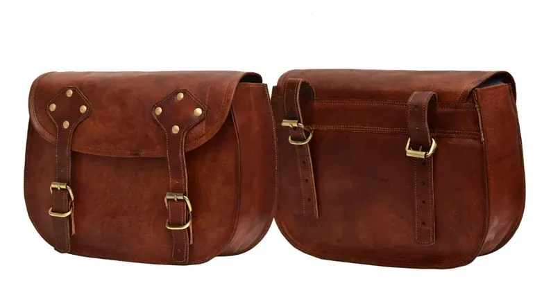 Handcrafted Leather Motorcycle Bag thumbnail 4