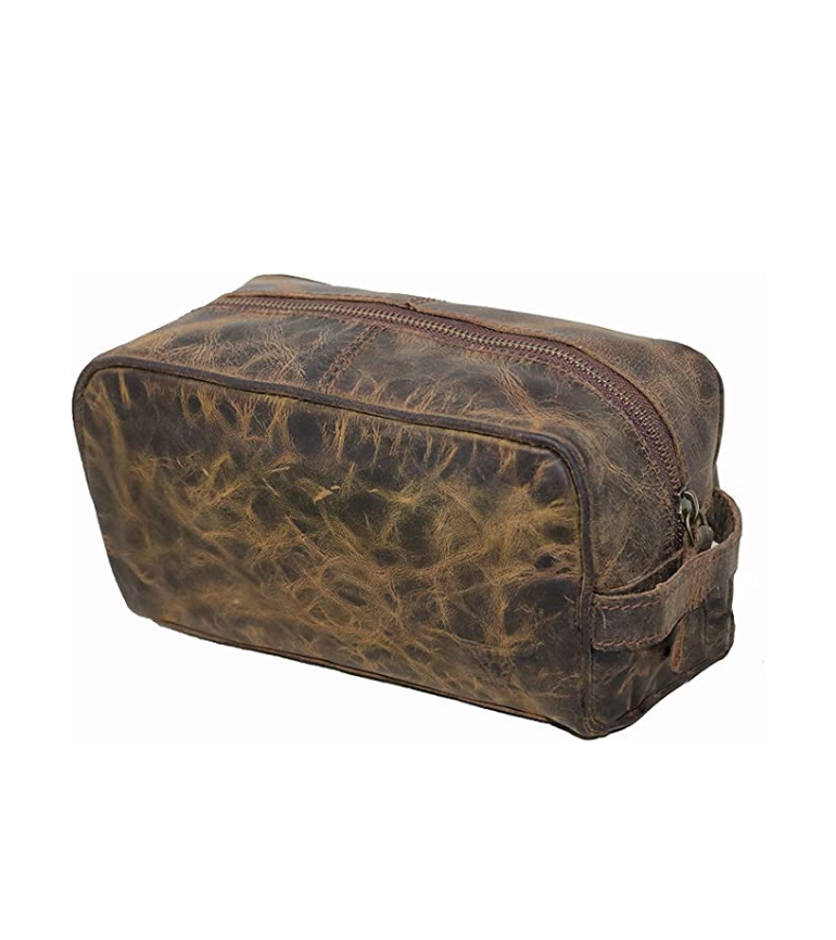 IndiFash Leather Toiletry Bag For Men Women