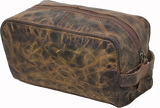 IndiFash Leather Toiletry Bag For Men Women thumbnail 2