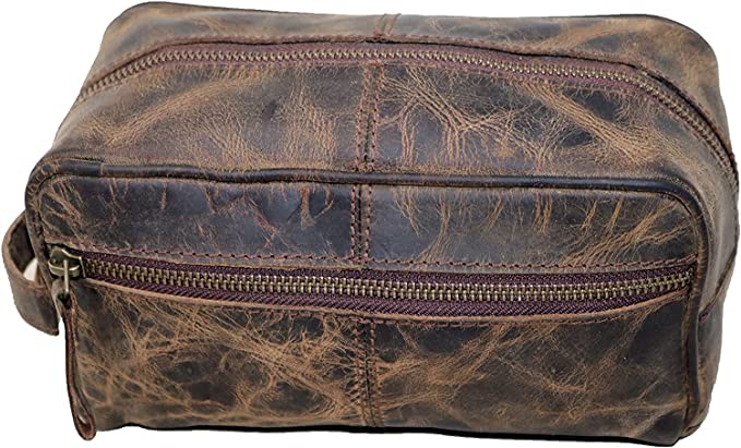 IndiFash Leather Toiletry Bag For Men Women thumbnail 3