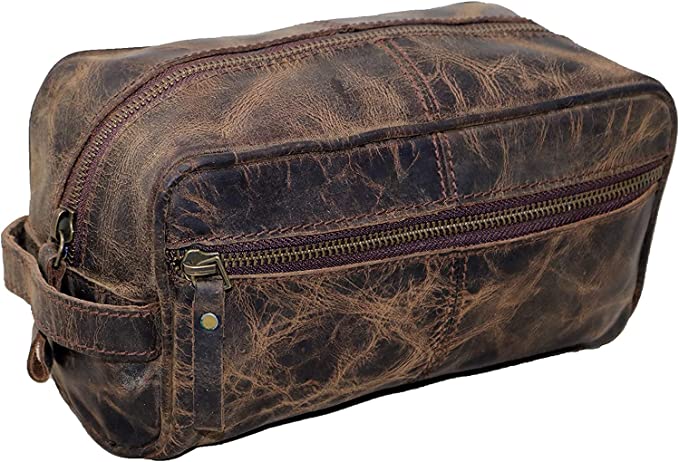 IndiFash Leather Toiletry Bag For Men Women thumbnail 5