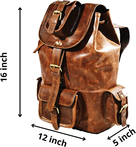 IndiFash Men’s Buffalo Genuine Leather Backpacks Bag Dopp Kit Shaving Bags And Grooming For Travel thumbnail 5