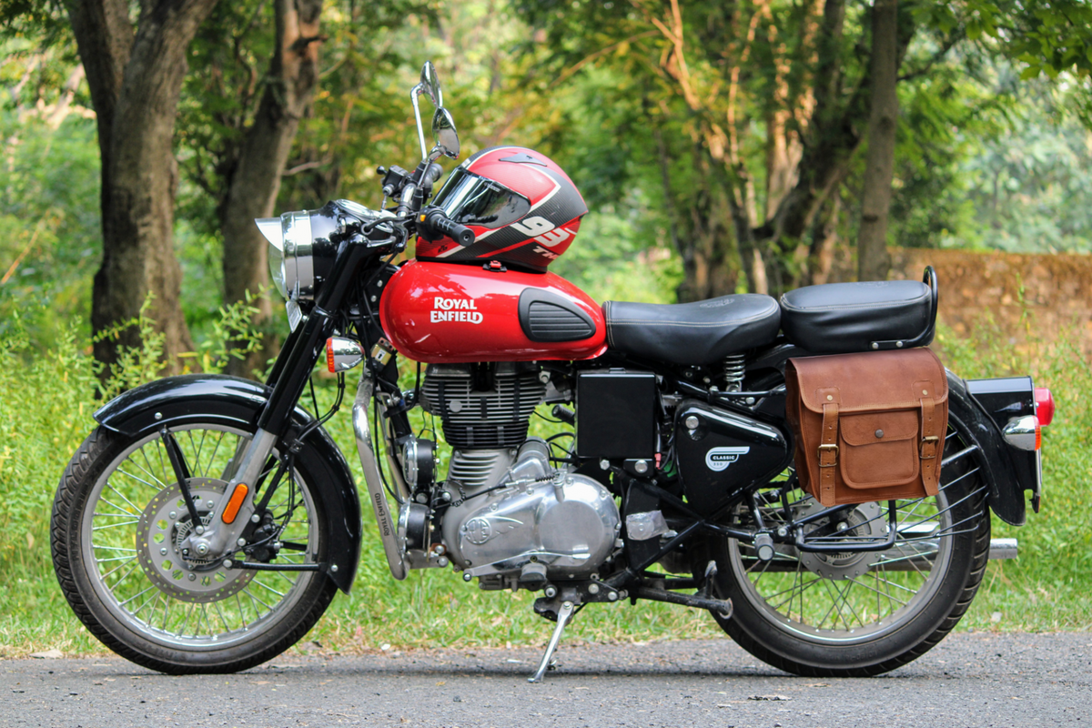 IndiFash Motorcycle Side Panniers Bag, Motorcycle Side Pouch, Brown Leather Side Pouch, Set of 2 Saddlebags, Saddle Panniers, Leather Bike Bag thumbnail 2