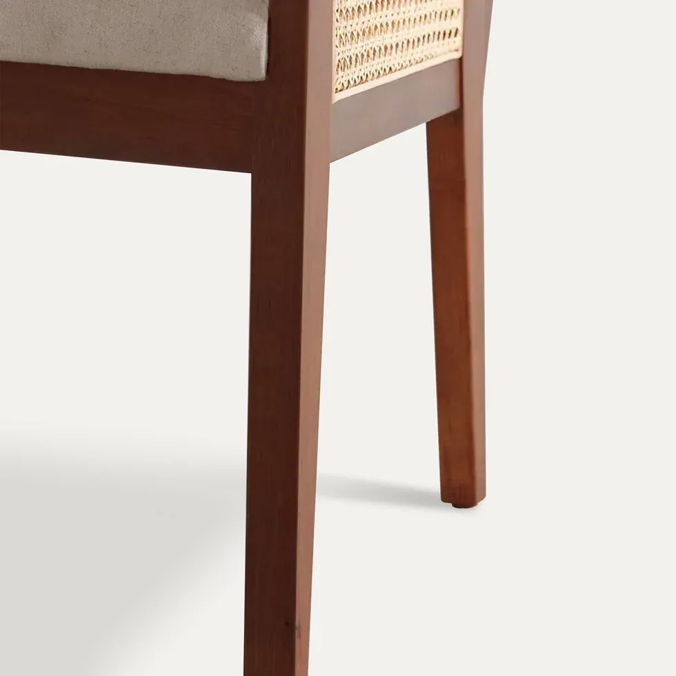 IndiFash Rattan Wooden Chair thumbnail 3
