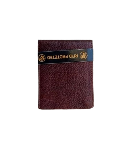 IndiFash RFID Protected Genuine High Quality Leather Wallet for Men (Brown)
