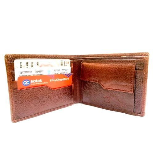 IndiFash RFID Protected Genuine High Quality Leather Wallet for Men (Brown) thumbnail 2