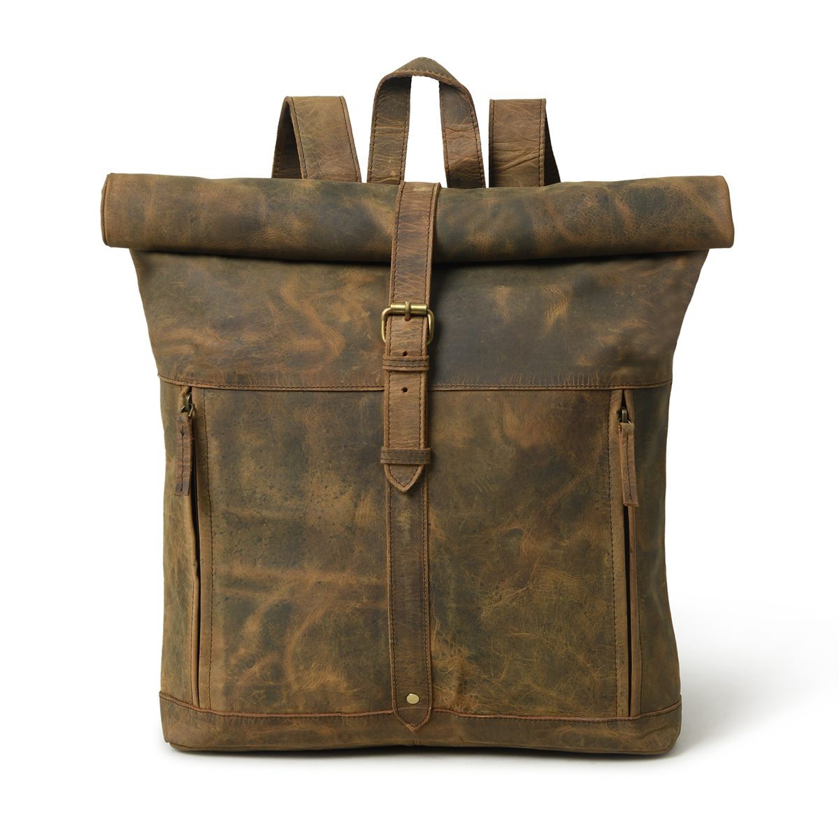 IndiFash Vintage buffalo leather backpack for men’s & womens thumbnail 2