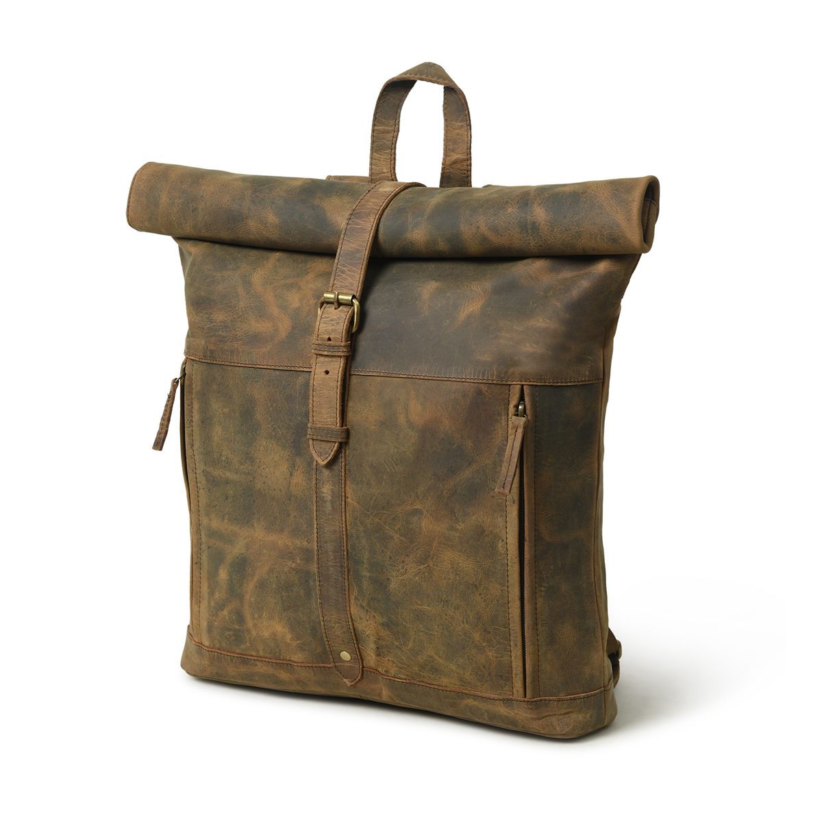 IndiFash Vintage buffalo leather backpack for men’s & womens thumbnail 3