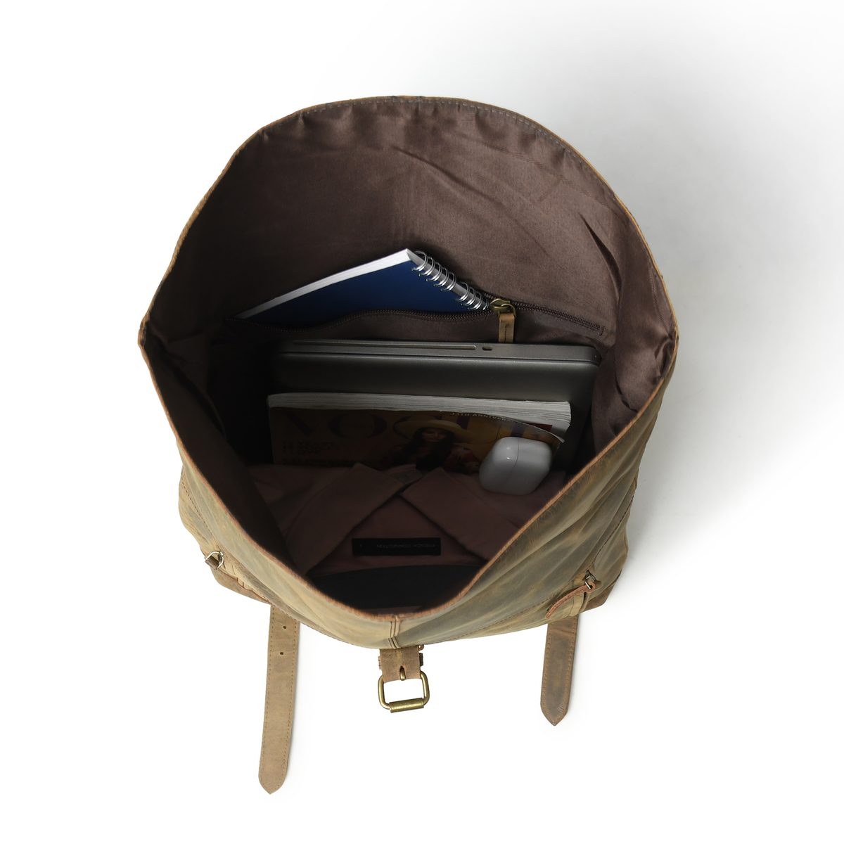IndiFash Vintage buffalo leather backpack for men’s & womens thumbnail 6