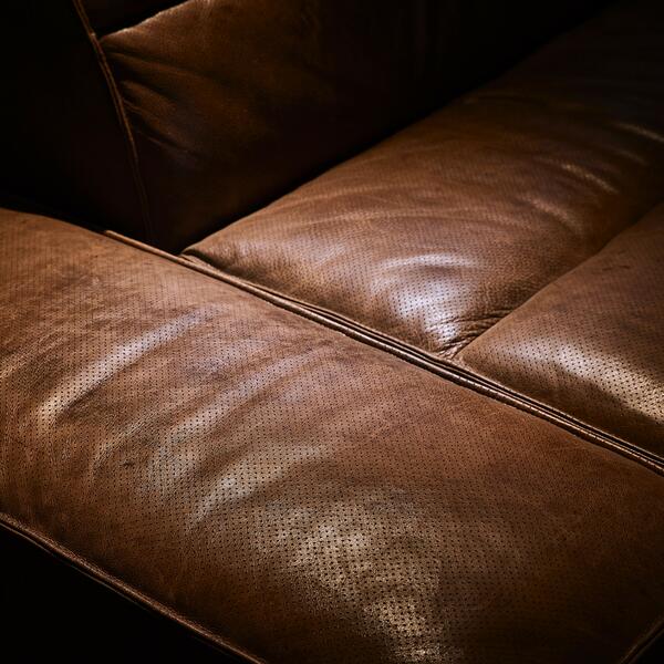 IndiFash Saddle Brown L Shape Chesterfield Sofa thumbnail 3
