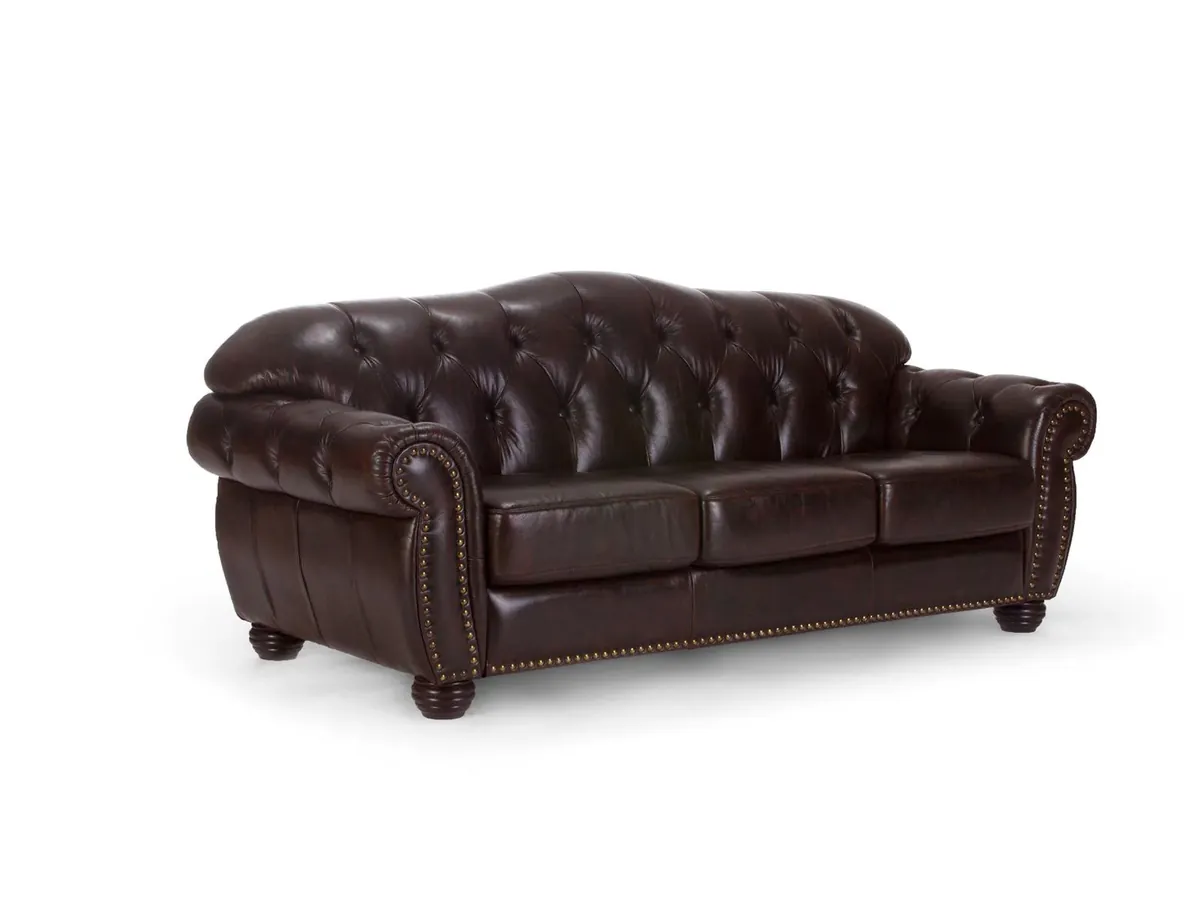 IndiFash 3 Seater Colonial Chesterfield Sofa