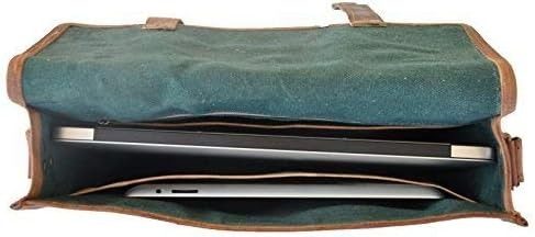 IndiFash - 11*15 Inch | Single Pocket Handcrafted Vintage Goat Leather Laptop Bag Leather Bag | 100% Genuine Leather thumbnail 3
