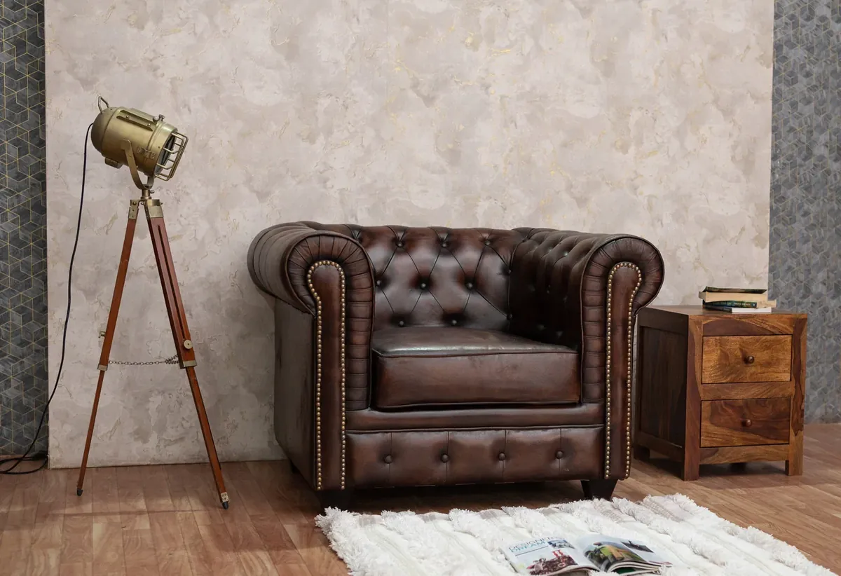 IndiFash Traditional Chesterfield 1 Seater thumbnail 2