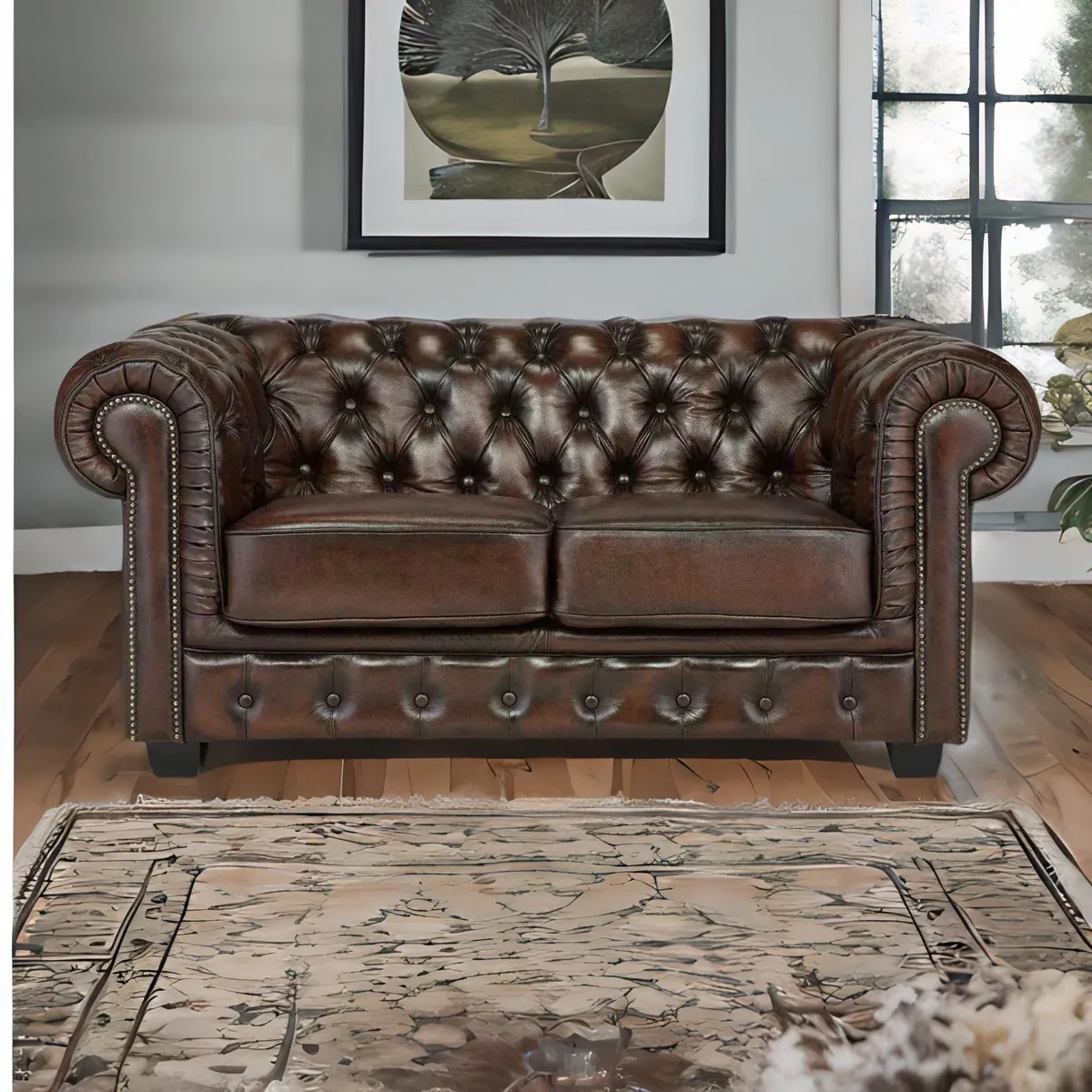 IndiFash Traditional Chesterfield 2 Seater Sofas