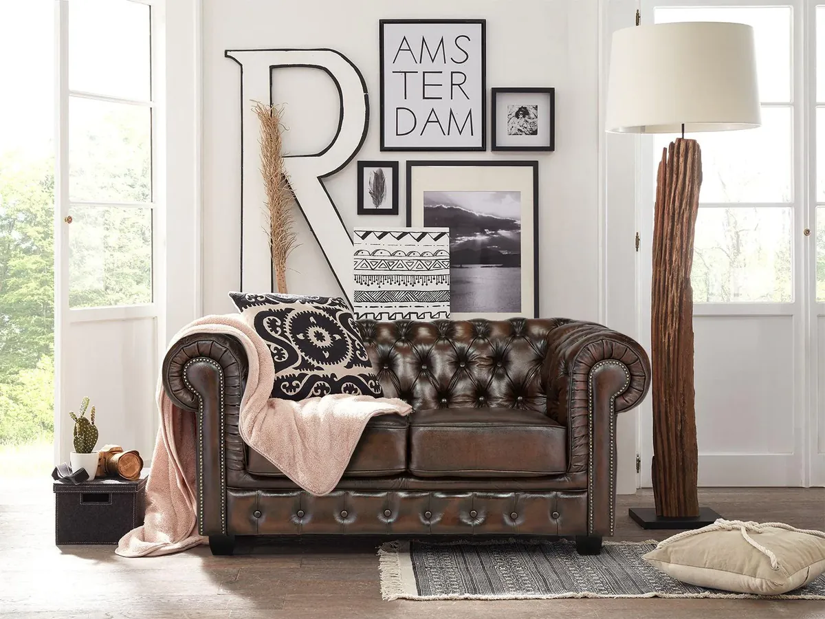 IndiFash Traditional Chesterfield 2 Seater Sofas thumbnail 2