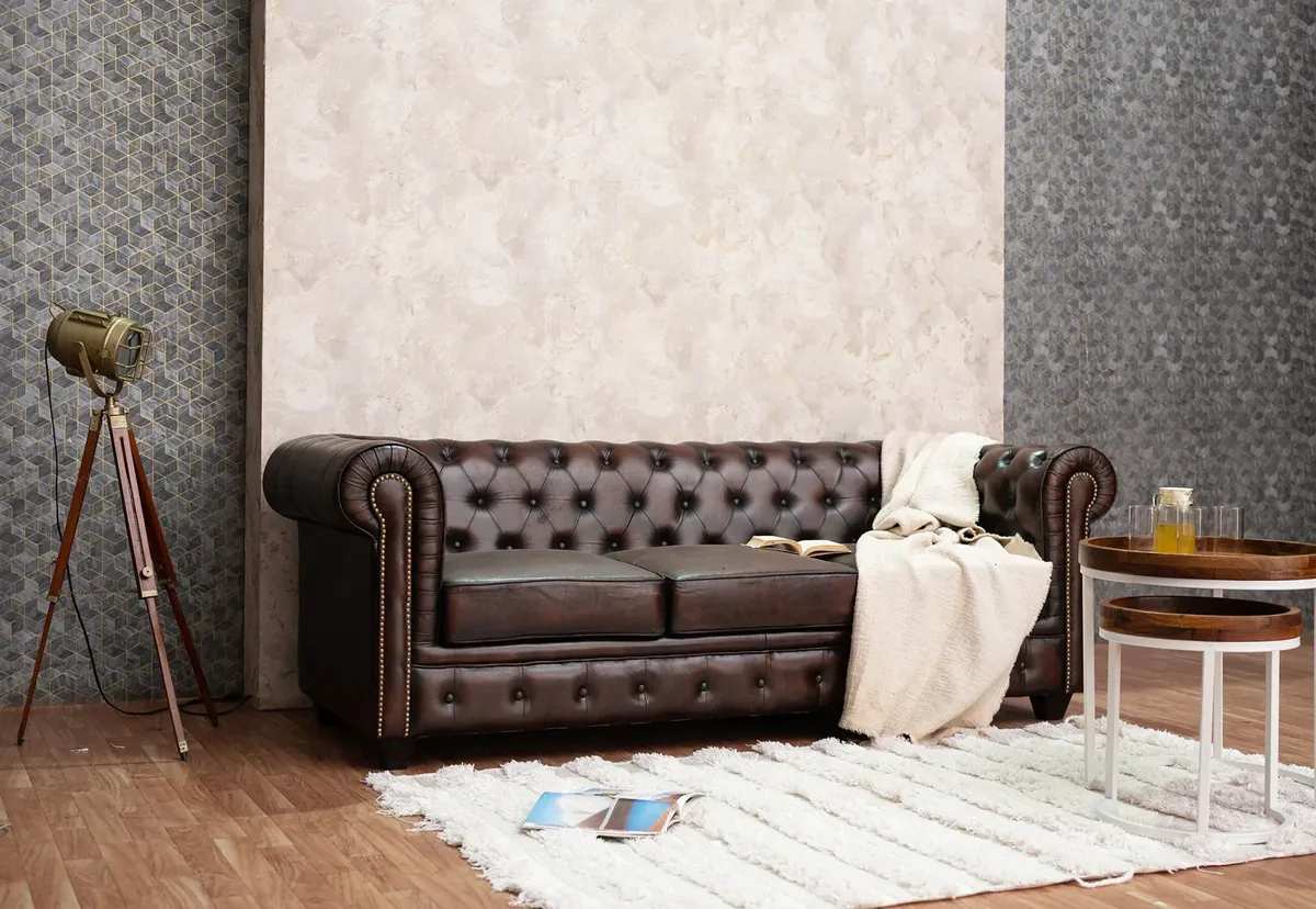 IndiFash Traditional Chesterfield 3 Seater Sofas thumbnail 2