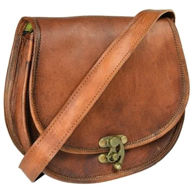 IndiFash - Unique C-Lock Handcrafted Leather Bag | 100% Genuine Leather thumbnail 3