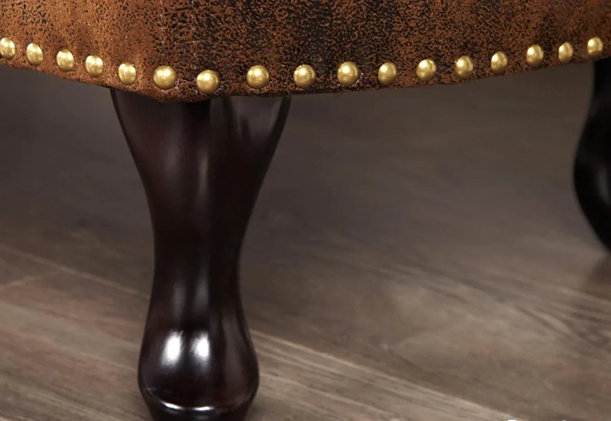 IndiFash Vintage Brown Chesterfield Lounge thumbnail 3