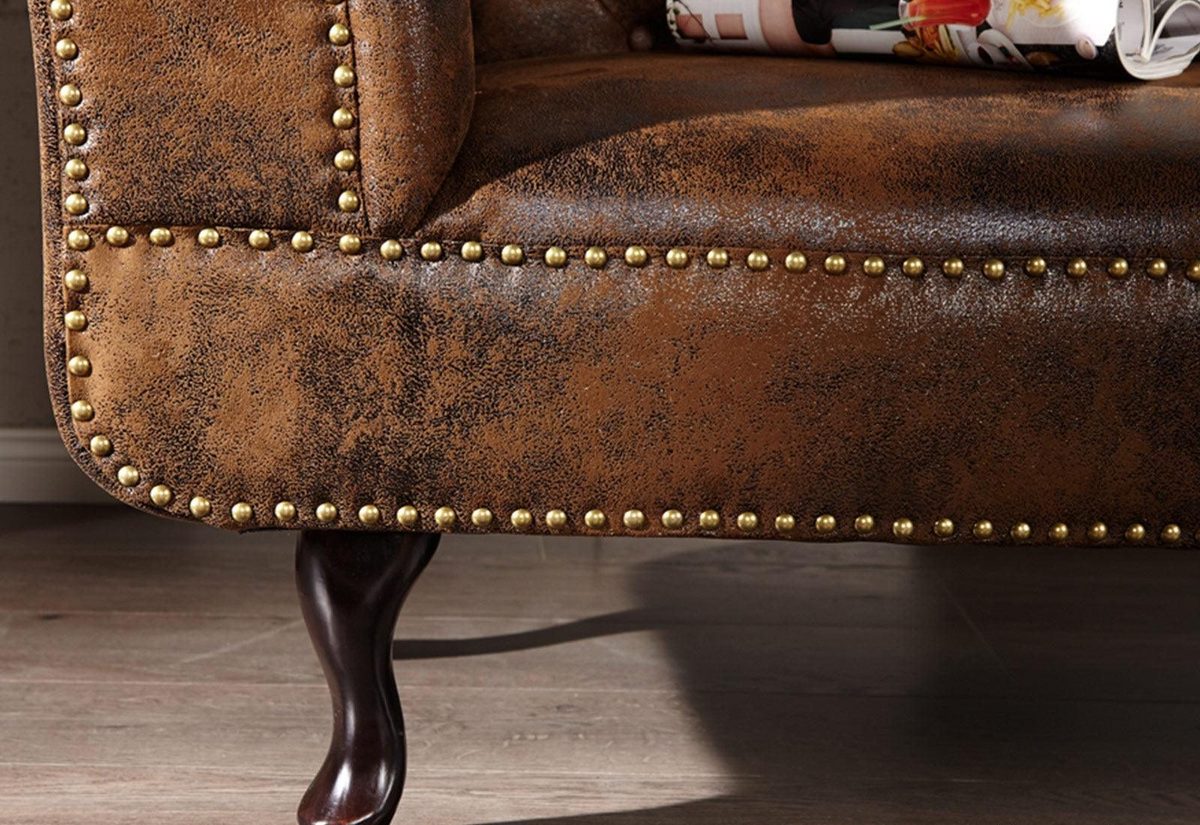 IndiFash Vintage Brown Chesterfield Lounge thumbnail 4