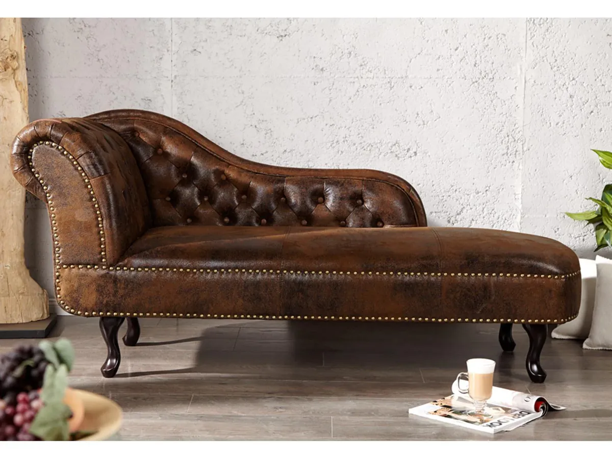 IndiFash Vintage Brown Chesterfield Lounge thumbnail 6