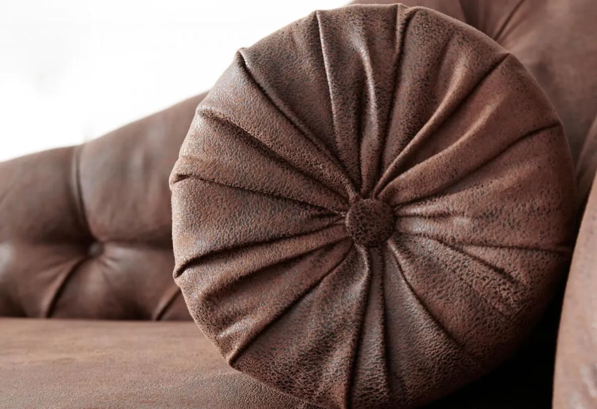 IndiFash Vintage Brown Chesterfield Lounge thumbnail 3