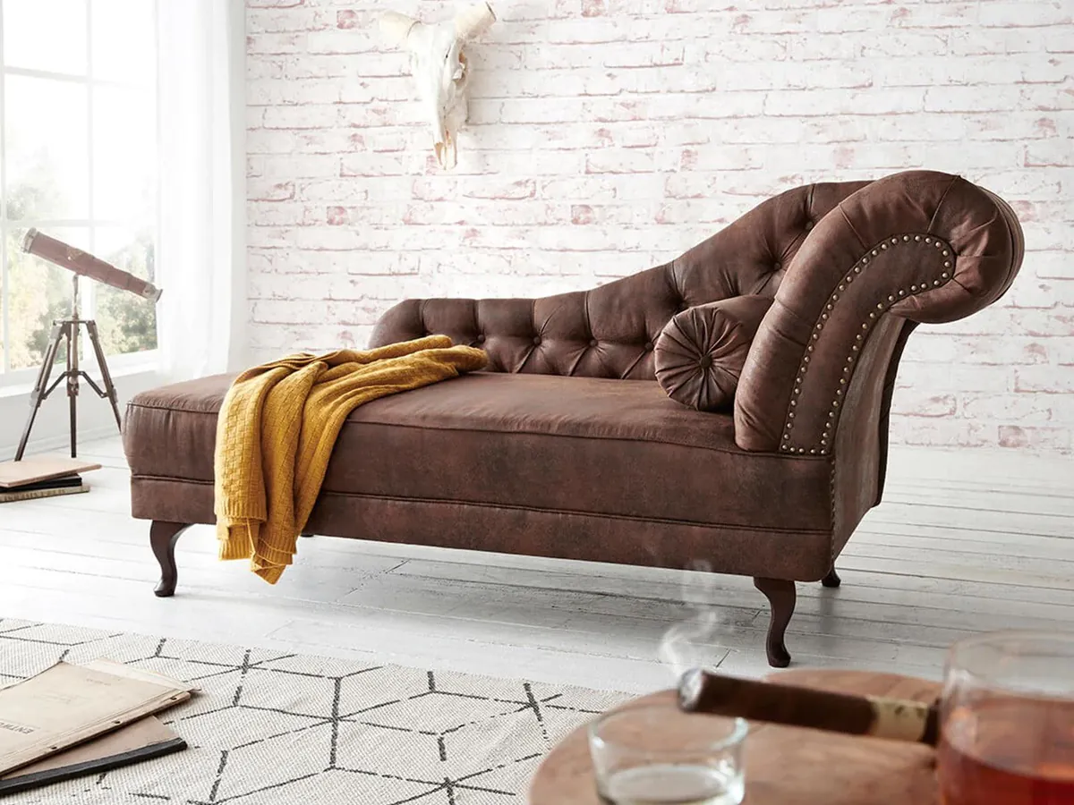 IndiFash Vintage Brown Chesterfield Lounge thumbnail 5