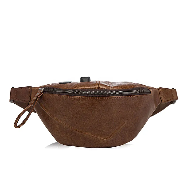 IndiFash Vintage Brown Leather Unisex Fanny Packs Hip Pack Waist Bag