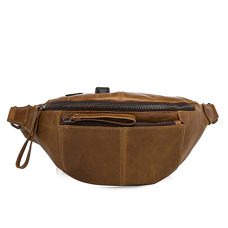 IndiFash Vintage Brown Leather Unisex Fanny Packs Hip Pack Waist Bag thumbnail 6
