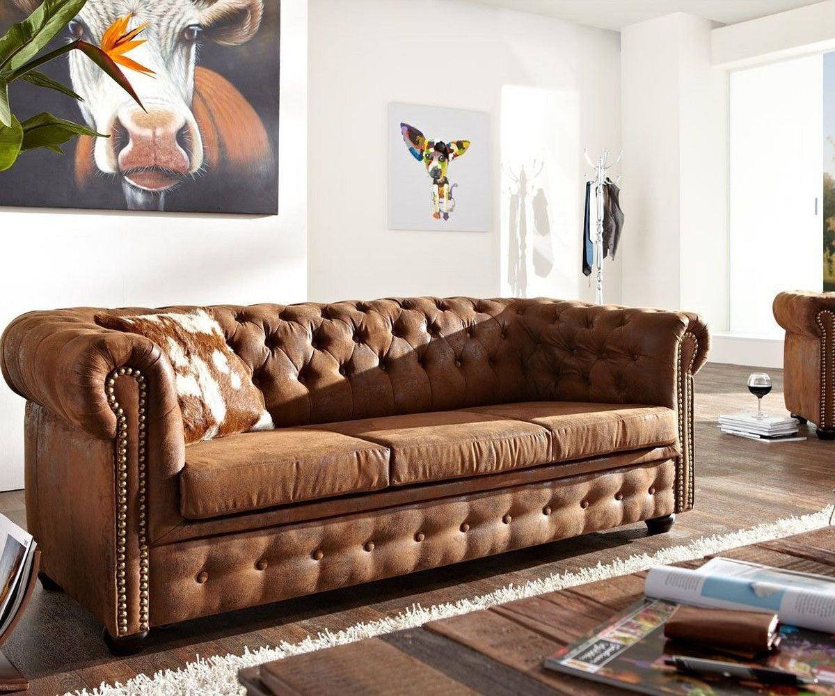 IndiFash Vintage Chesterfield 3 Seater Sofa