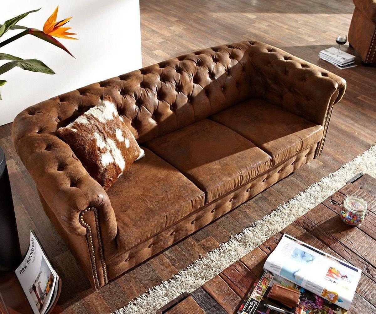IndiFash Vintage Chesterfield 3 Seater Sofa thumbnail 4