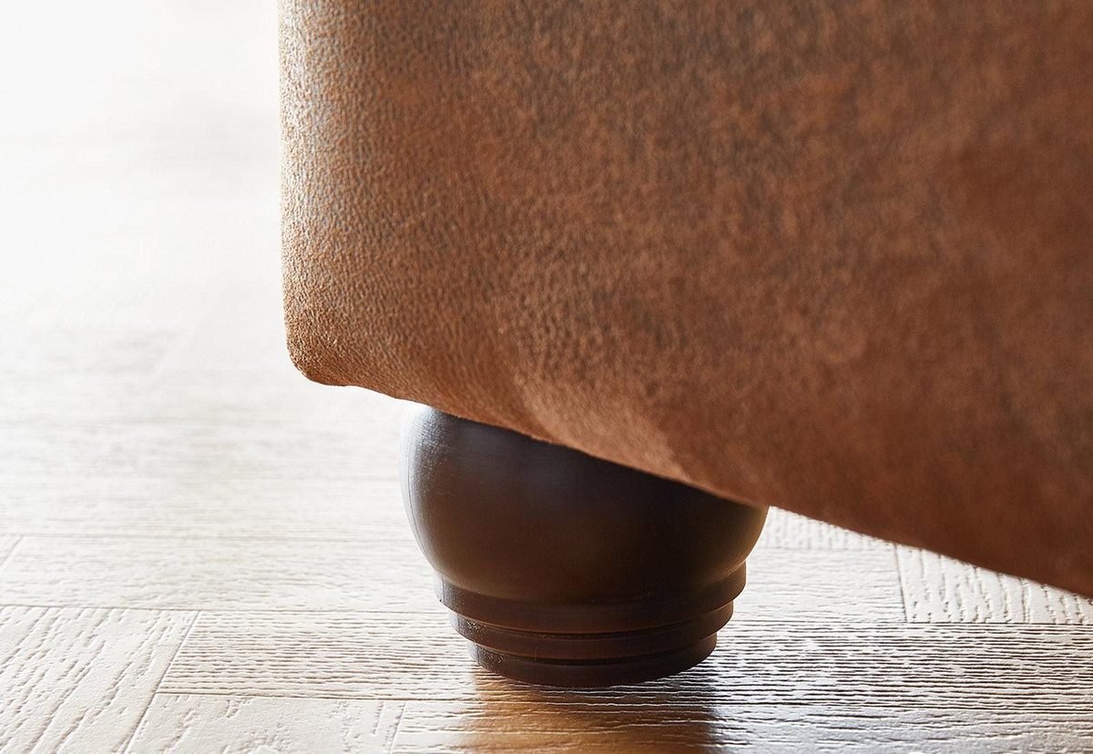 IndiFash Vintage Chesterfield Brown Ottoman Right thumbnail 2