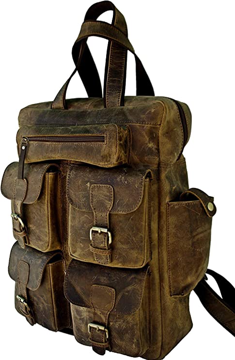 IndiFash Vintage Handmade Leather Messenger Bag for Laptop Briefcase Best Computer Satchel School Distressed Bag 18 inches (Brown) thumbnail 6