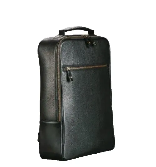 IndiFash -Zipper Closure Minimal Design Grain Leather Backpack Airport Suitcase Back Strap thumbnail 2