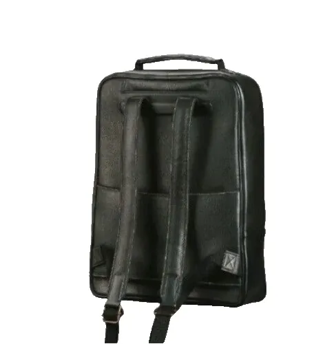 IndiFash -Zipper Closure Minimal Design Grain Leather Backpack Airport Suitcase Back Strap thumbnail 3