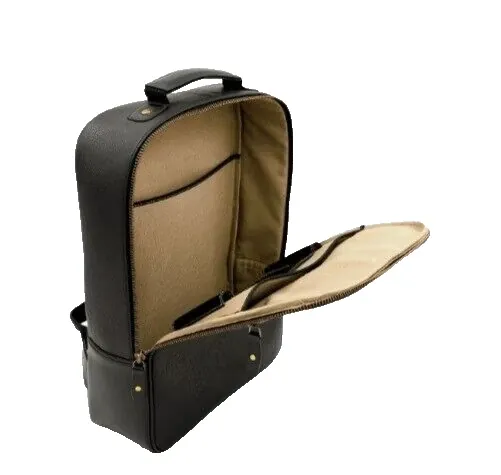 IndiFash -Zipper Closure Minimal Design Grain Leather Backpack Airport Suitcase Back Strap thumbnail 5