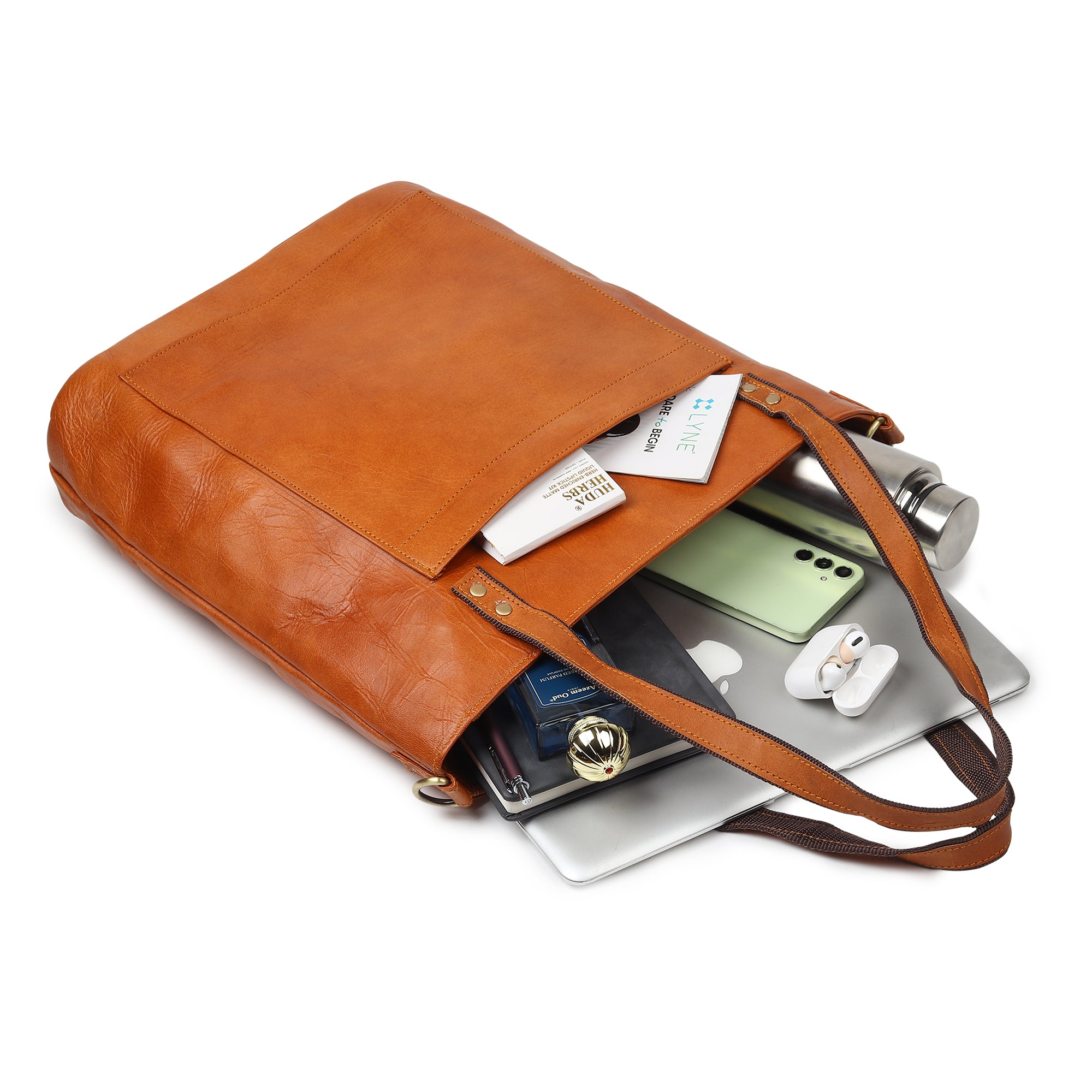Classic Vertical Leather Tote thumbnail 3