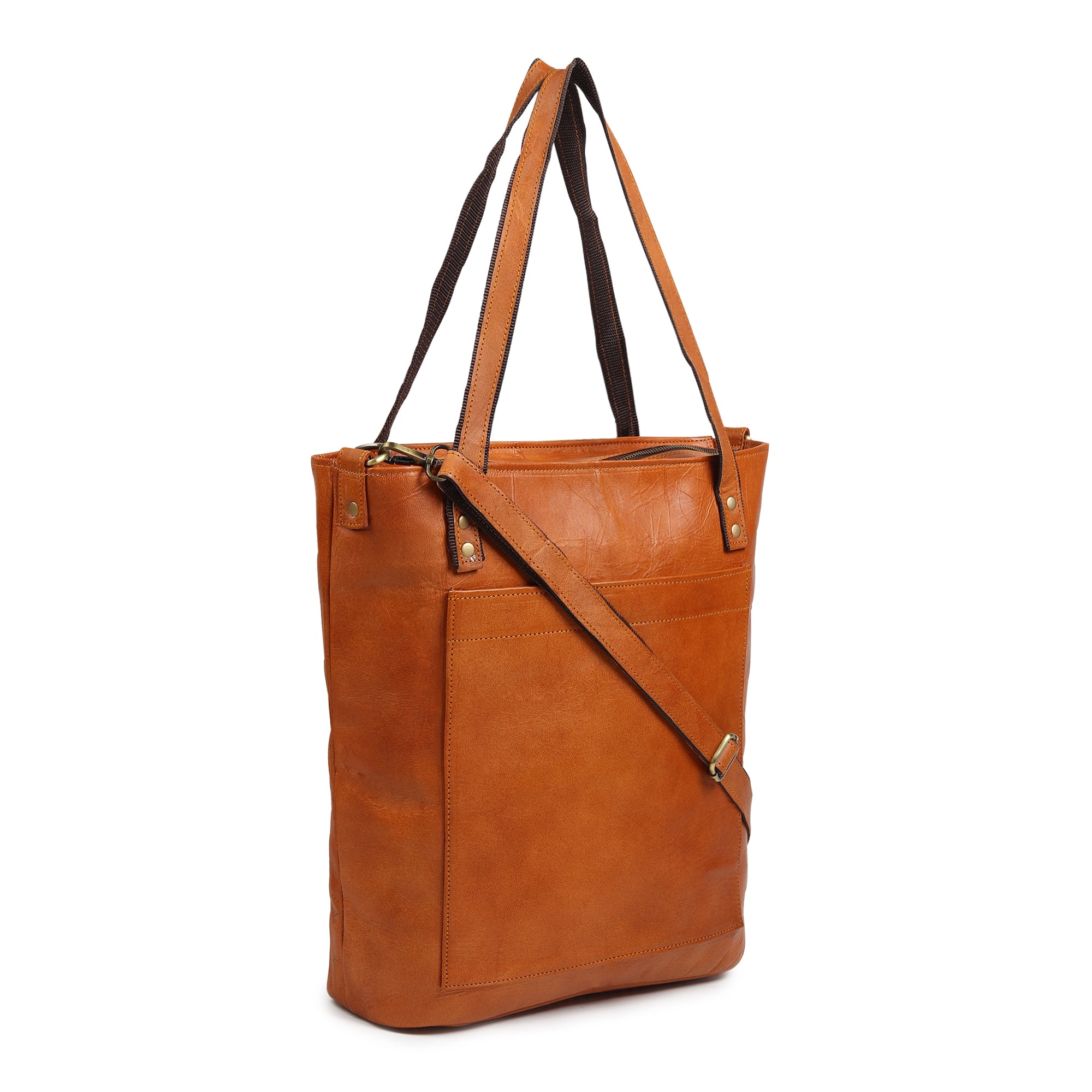 Classic Vertical Leather Tote thumbnail 6