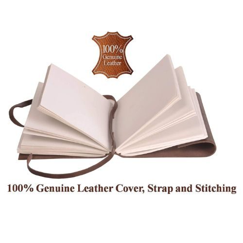 IndiFash - Leather Diary - Princess with Heart Embossed Diary Vintage Artist Sketchbook, Scrapbook, Drawing & Writing Diary with Leather Bound Plain Paper 5 X 7 inch (Dark Princess) thumbnail 5
