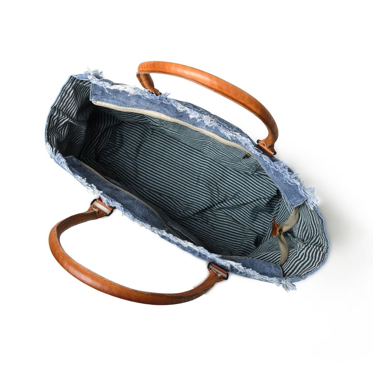 Denim Boho Chic Canvas Shoulder Bag thumbnail 3