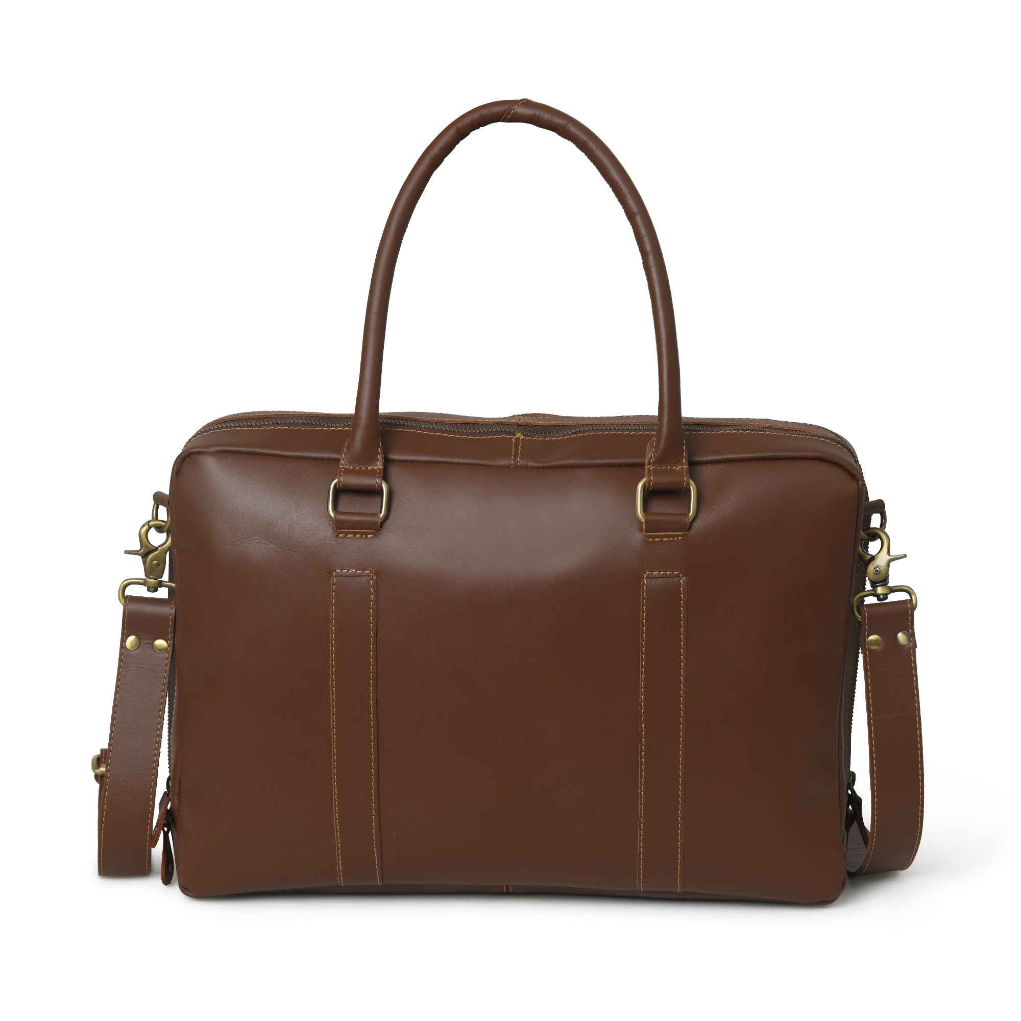 Dixon Brown Buffalo Leather Laptop Office Briefcase thumbnail 5