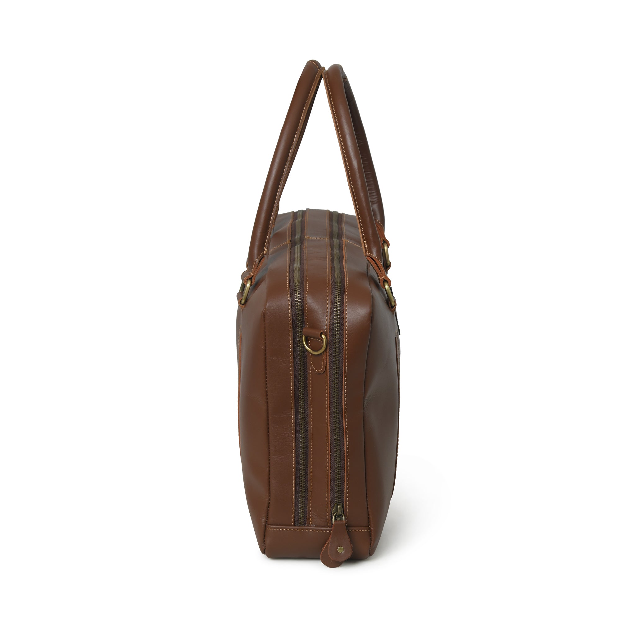 Dixon Brown Buffalo Leather Laptop Office Briefcase thumbnail 8