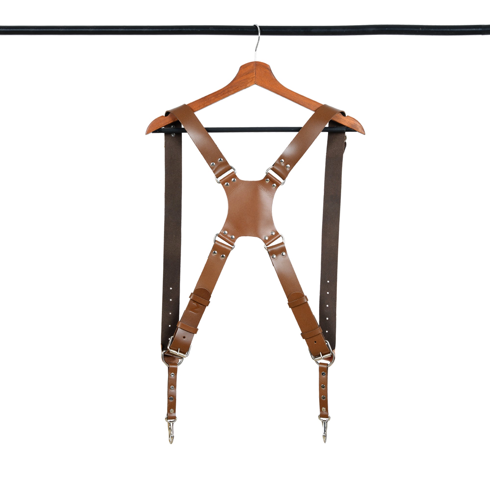 Double Camera Strap Harness - Brown
