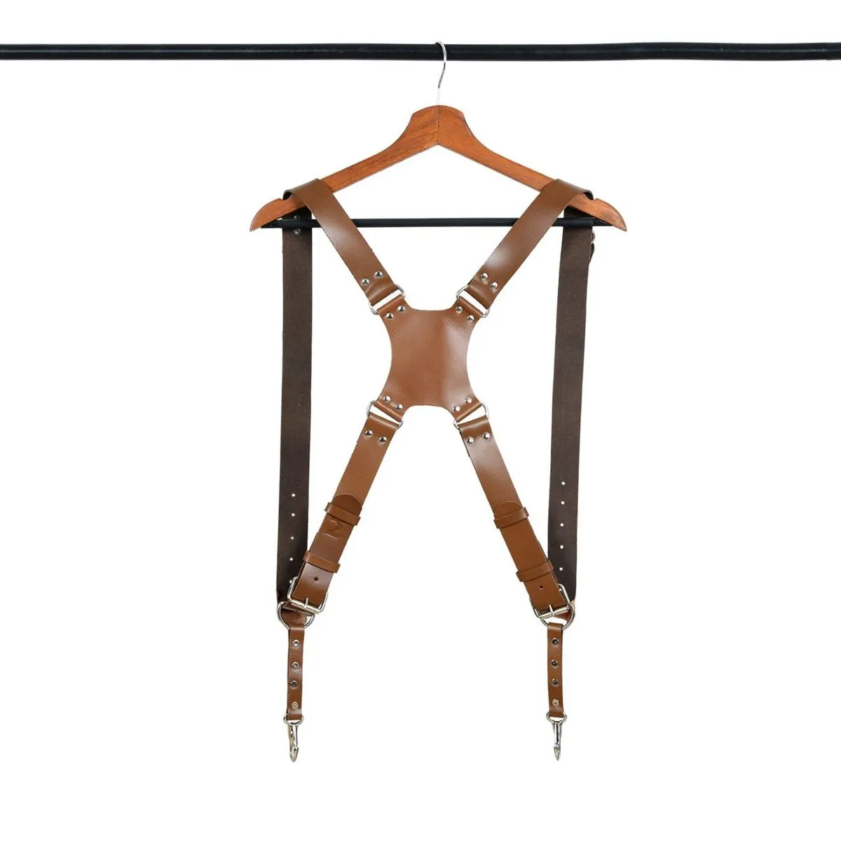 Double Camera Strap Harness - Brown