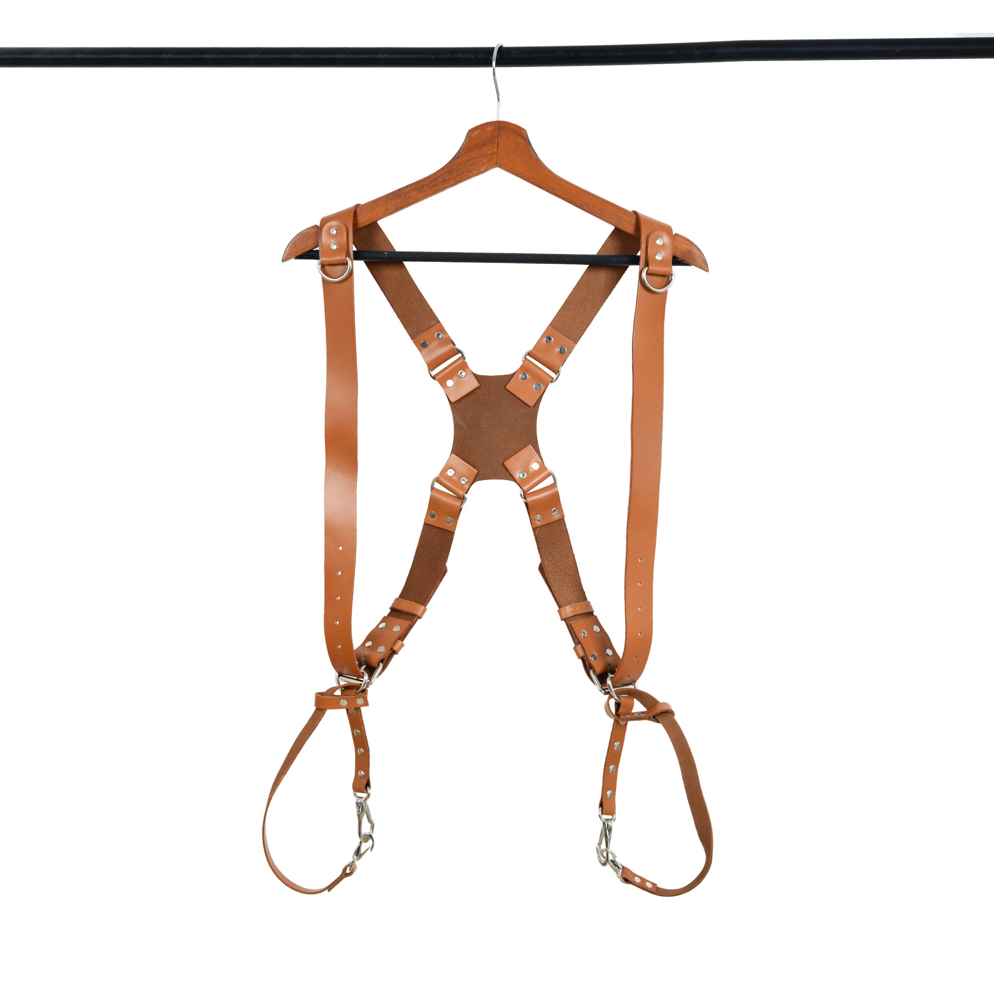 Double Camera Strap Harness - Tan Brown thumbnail 3