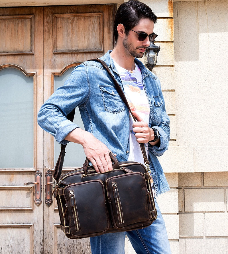 Dublin Leather Backpack Briefcase 2-In-1 thumbnail 3